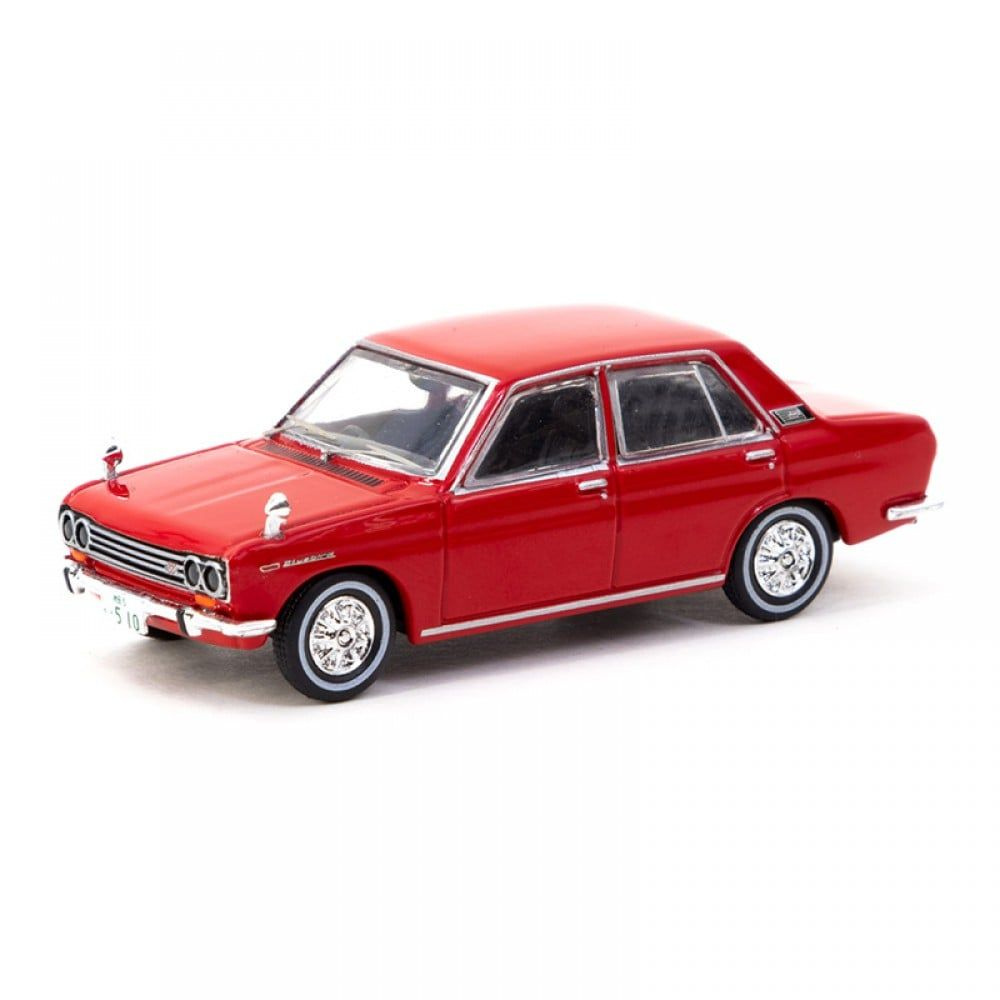 Машинка Tarmac Works 1/64 Datsun Bluebird 1600sss P510 Red Diecast Scale Model Car #1