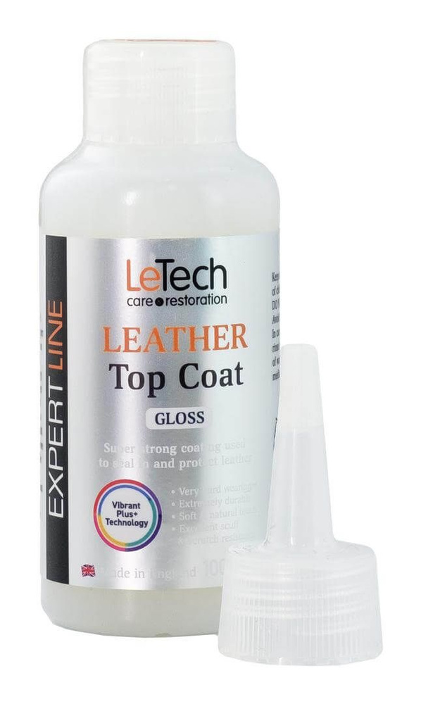 Защитный глянцевый лак для кожи после ремонта LeTech (Leather Top Coat) Gloss 100ml  #1