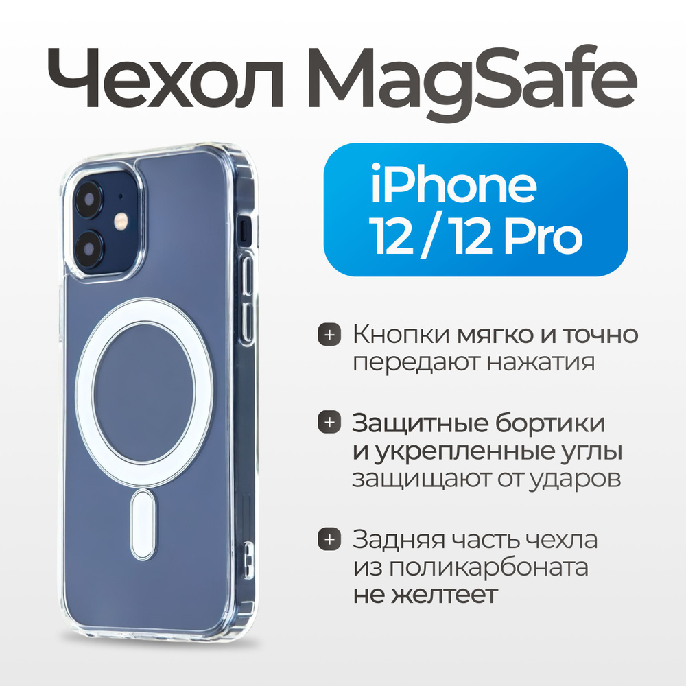 Чехол на айфон 12/12 про с поддержкой MagSafe/ магсейф для iPhone 12/12 PRO для использования магнитных #1