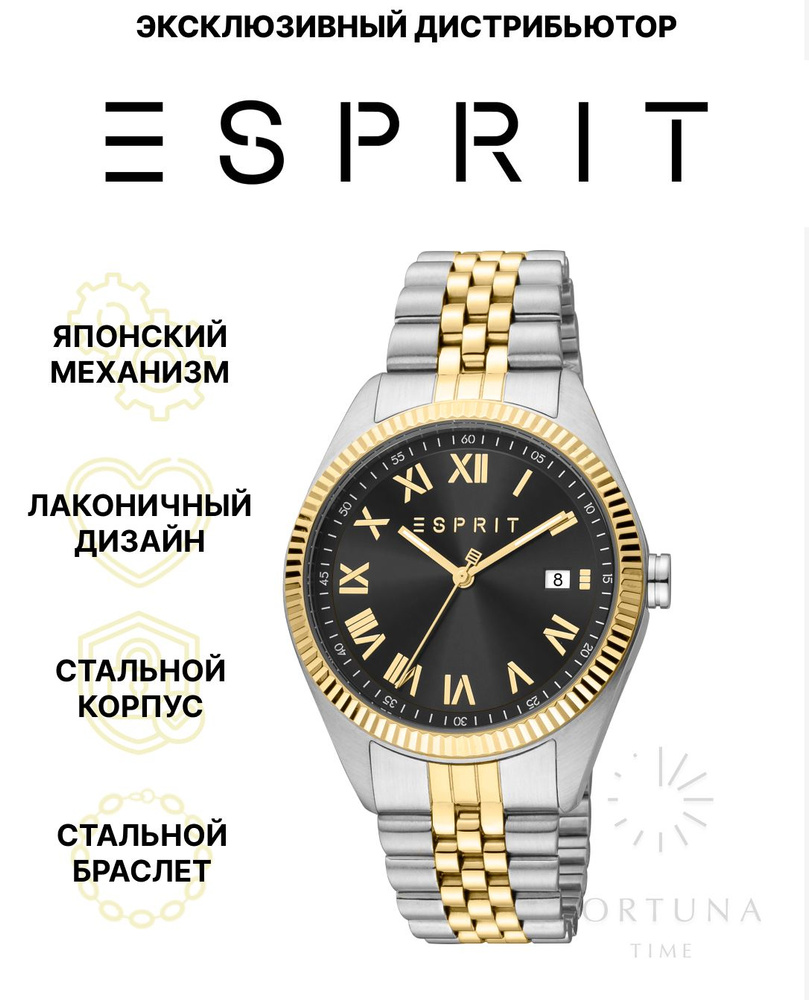 Часы наручные мужские, женские ESPRIT ES1G365M0075, Кварцевые, 40 мм  #1