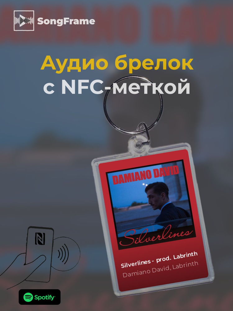 Брелок Spotify с NFC Трек: Damiano David, Labrinth - Silverlines - prod. Labrinth #1