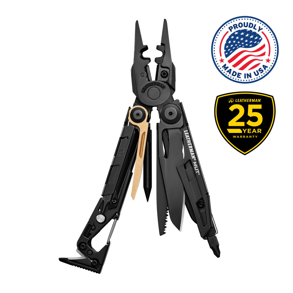 Мультиинструмент LEATHERMAN MUT EOD BLACK (15 инструментов)(12,7см)(317г.)(чехол: нейлон MOLLE-GREEN) #1