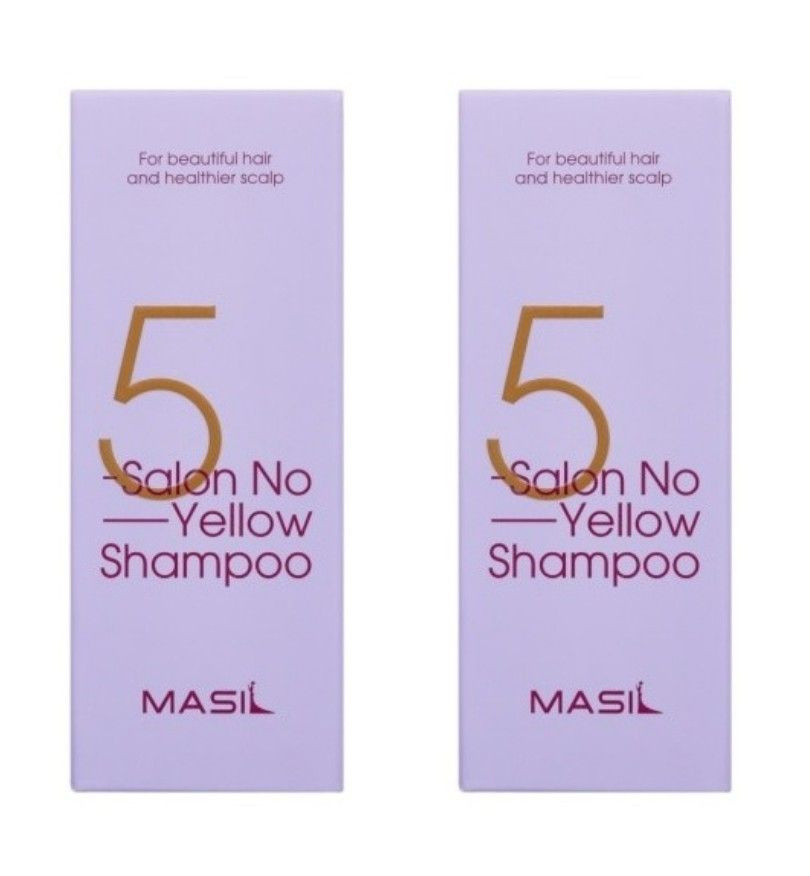 MASIL Тонирующий шампунь для осветлённых волос против желтизны 5 Salon No Yellow Shampoo, 50 мл, 2 шт #1