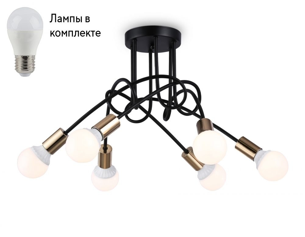 Потолочная люстра с лампочками Ambrella light TR80419+Lamps #1