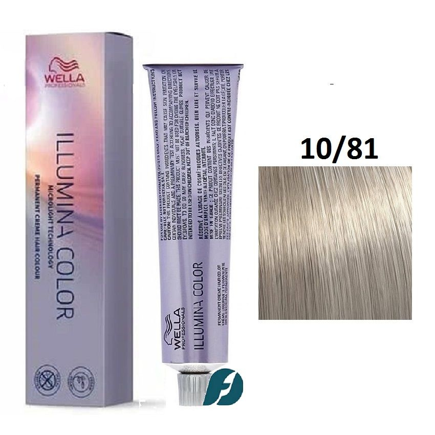 Wella Professionals Illumina Color Me+ 10/81 Крем-краска для волос - Яркий блонд жемчужно-пепельный, #1