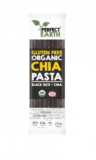 Органическая рисовая лапша Perfect Earth CHIA PASTA BIO "Черный рис с семенами Чиа" VEGAN, 225 гр.(Королевство #1