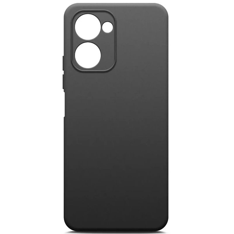 Чехол Silicone Case матовый для Realme C33 черный, Borasco #1