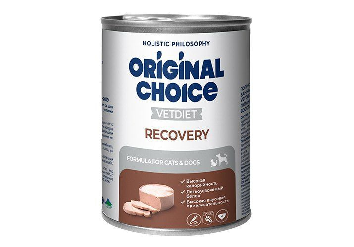 ORIGINAL CHOICE Консервы для собак и кошек VetDiet Recovery, восстановительная диета, 340 г  #1