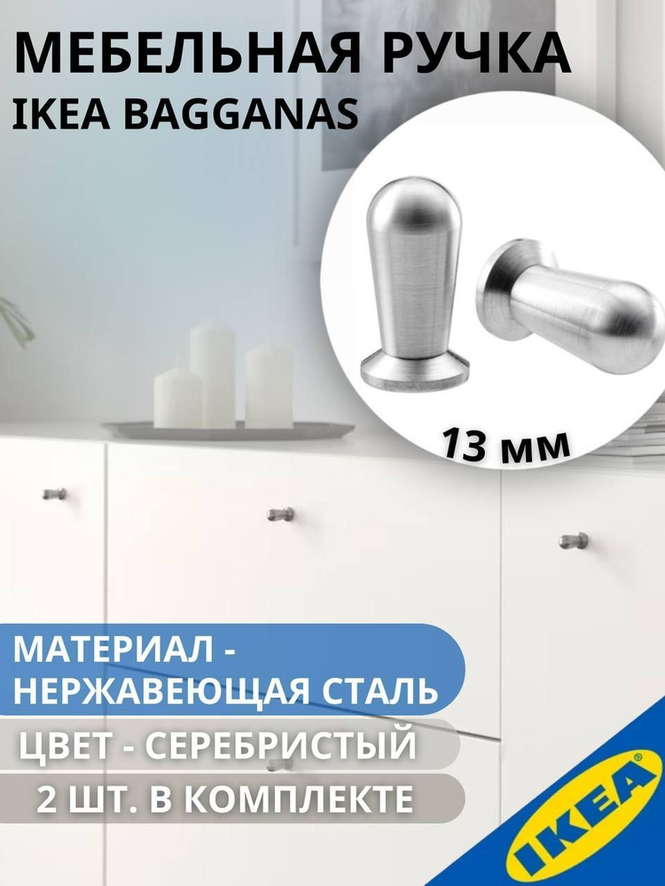 Ручка мебельная IKEA BAGGANAS 13 мм #1