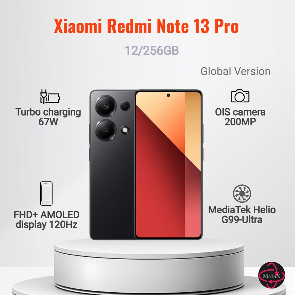 Xiaomi Смартфон Redmi Note 13 Pro 12/256 ГБ, черный матовый #1