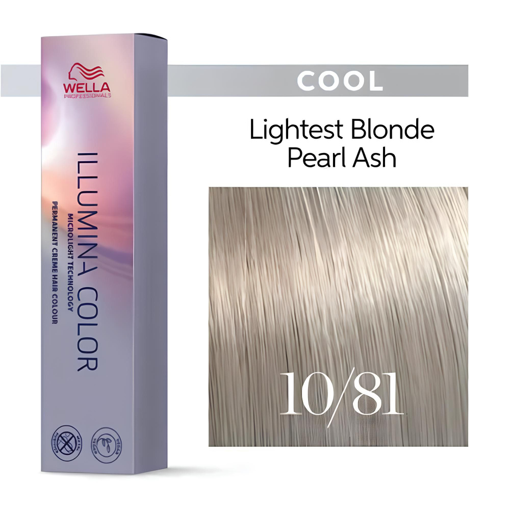 Wella Professionals Illumina Color Профессиональная стойкая крем-краска для волос 10/81 яркий блонд жемчужно #1