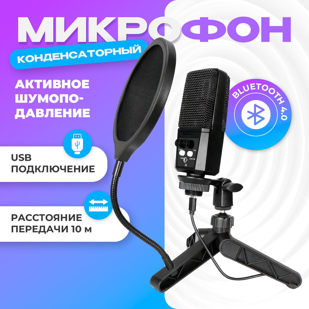 Микрофон студийный конденсаторный для компьютера #1