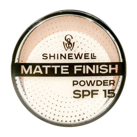 SHINEWELL Пудра Powder Matte Finish SPF 15, 10 г, 02 светло-бежевый #1