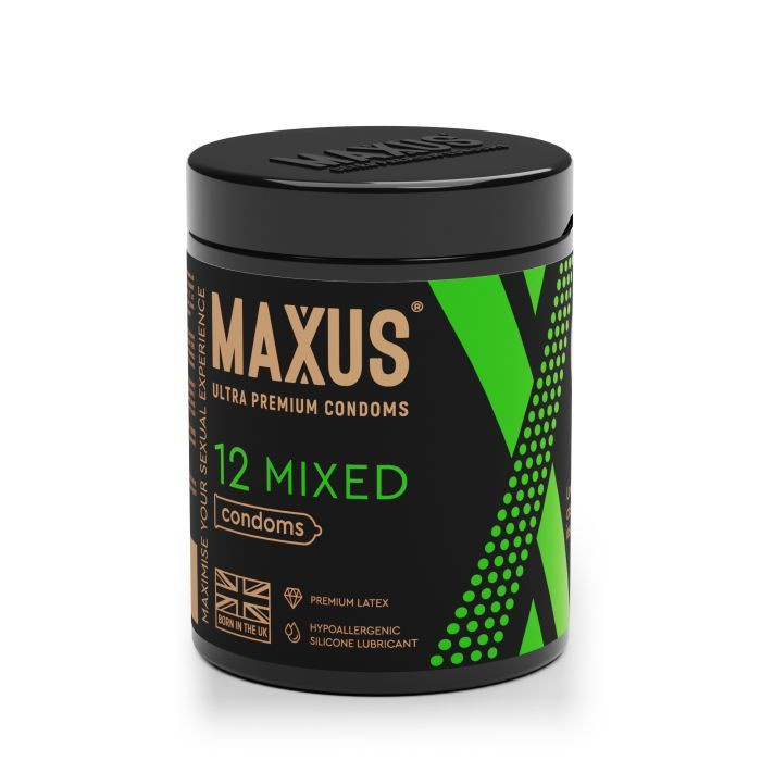 Презервативы MAXUS Mixed №12 с кейсом, набор, X-Edition, 12 шт #1