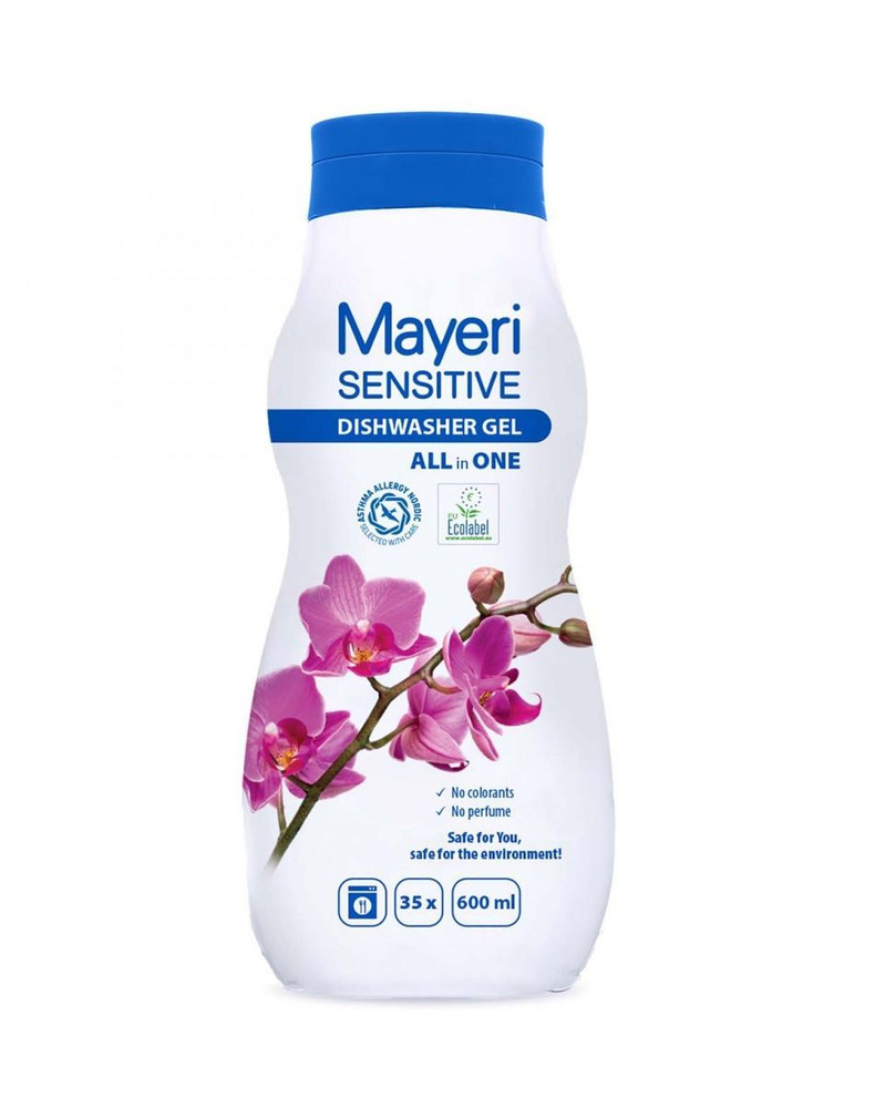 Гель для мытья посуды в ПММ Sensitive All in One, Mayeri, 600 мл, Эстония  #1