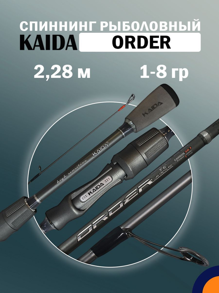 Спиннинг KAIDA ORDER 1-8 гр 2,28 м для рыбалки #1