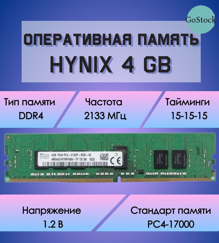 Hynix Оперативная память DDR4 4GB 2133 MHz 1x4 ГБ (HMA451R7MFR8N-TF) #1