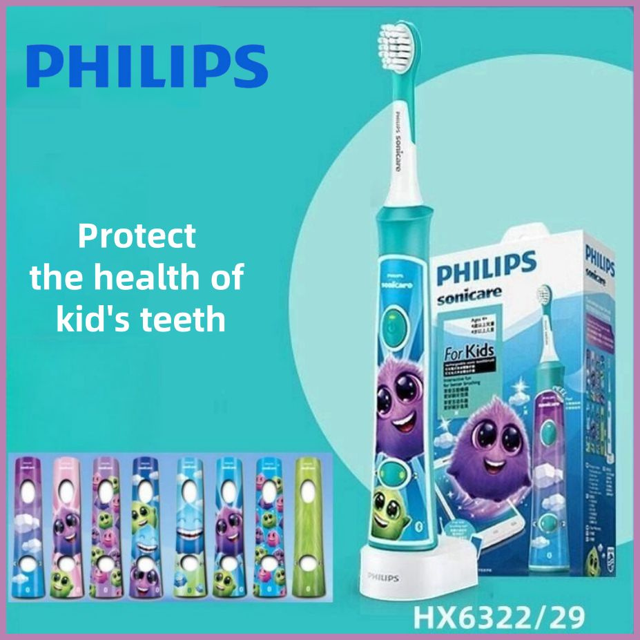 Philips Набор электрических зубных щеток HX6322/29, белый, оливковый  #1