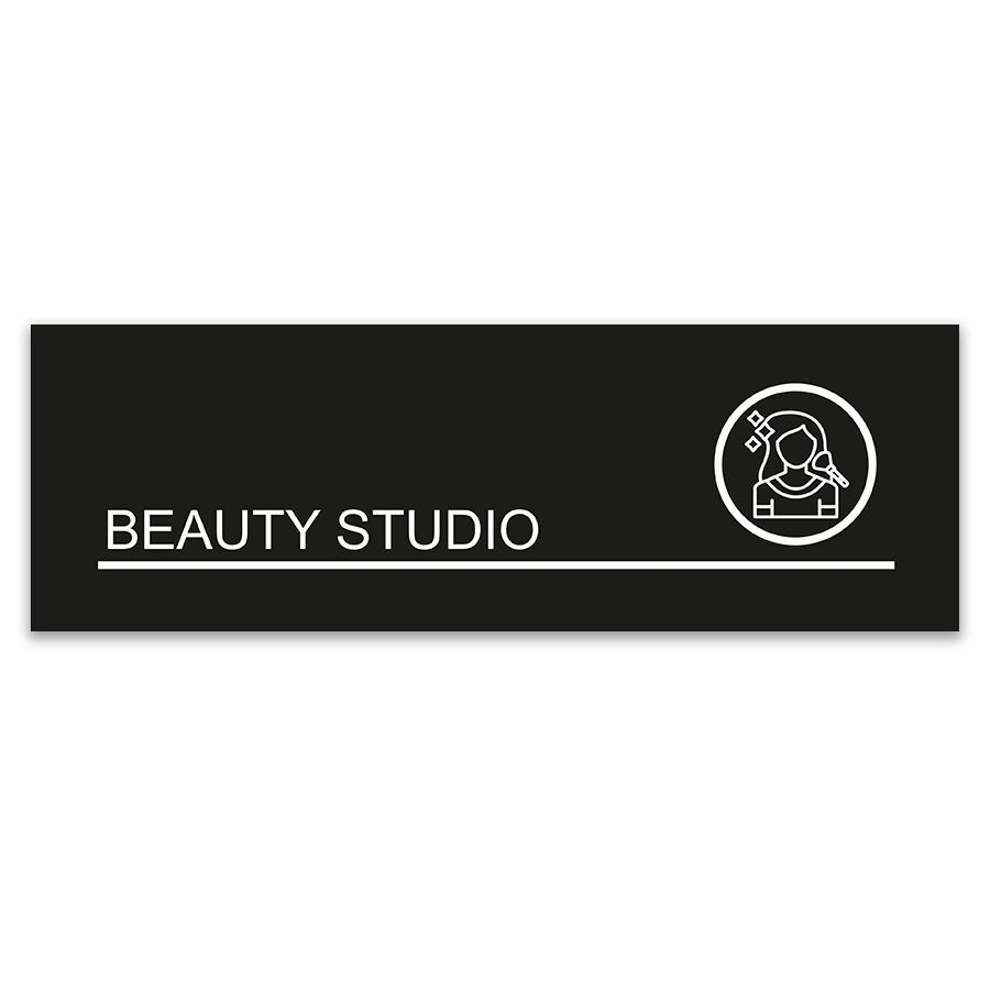 Табличка, ИНФОМАГ, Beauty studio, 30x10 см, на дверь #1