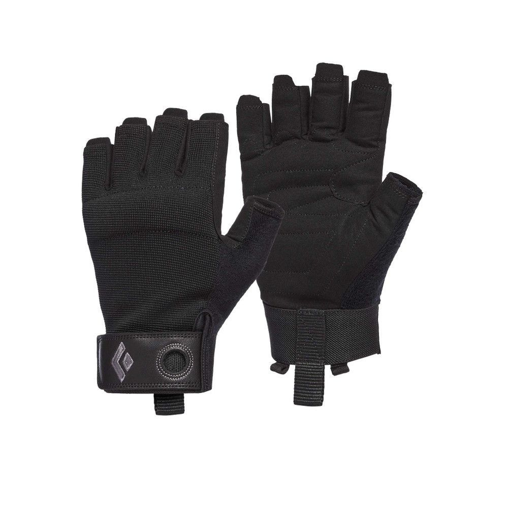 Перчатки для работы с веревкой BLACK DIAMOND Crag Half-Finger (L, black) #1