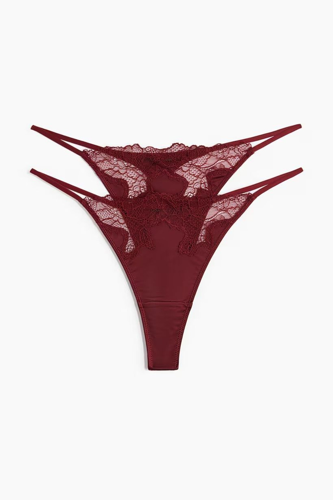 Комплект трусов стринги H&M Thong, 2 шт #1