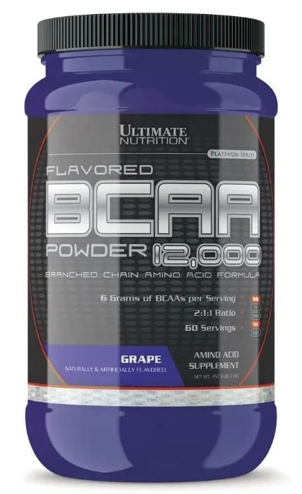 Аминокислоты БЦАА Ultimate Nutrition Flavored BCAA Powder 12000, Виноград, 457 г  #1