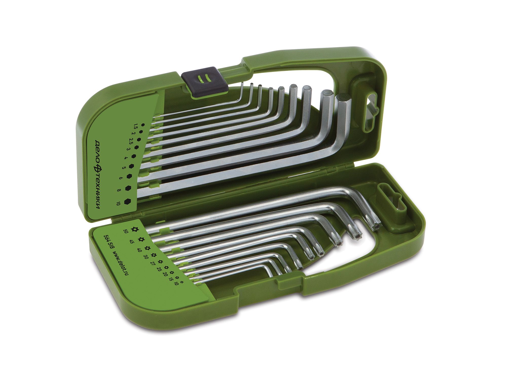 НаборключейшестигранныхиTORXудлиненных,18предм.ДелоТехники,564518