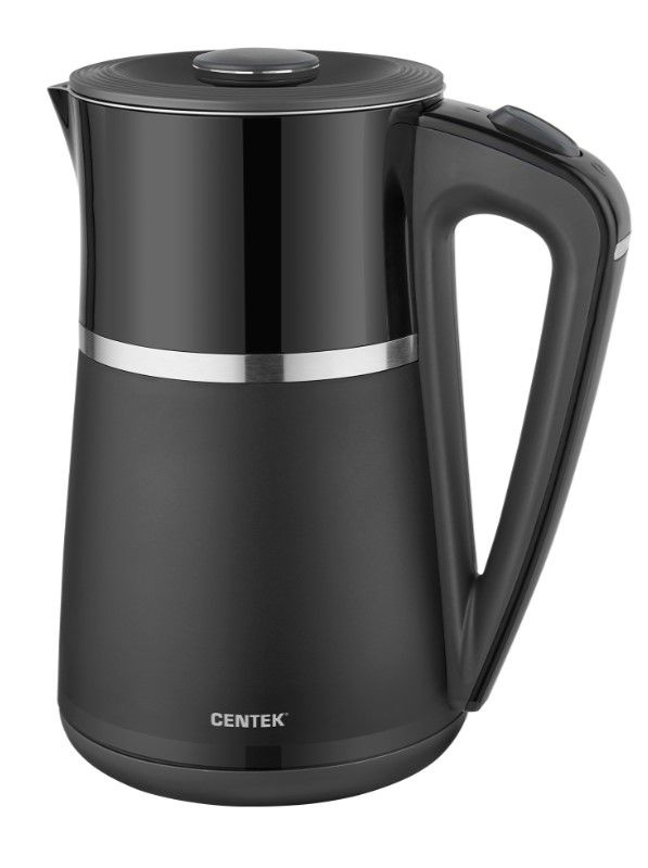 Чайник Centek CT-0028 Black 1.7л <2200W> двойной корпус - сталь+пластик, двойная стенка,сохран тепла #1