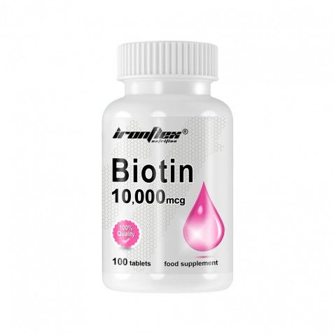 IronFlex, Biotin Биотин 10 000 мкг, 100 таблеток #1