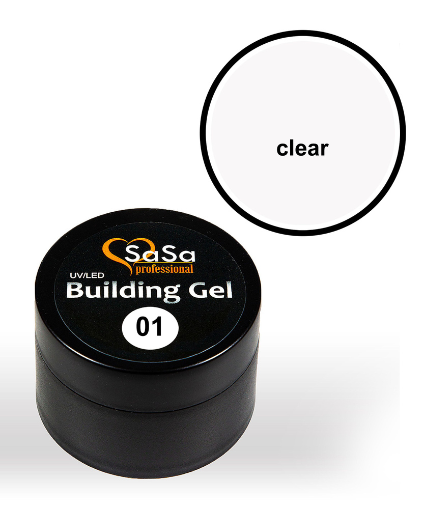 SaSa Гель для моделирования Building gel 30 гр. Цвет 01 (прозрачный)  #1