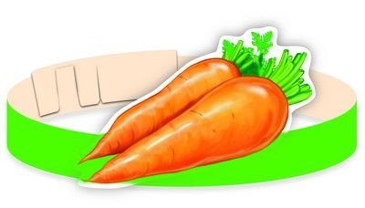 Маска-ободок "Морковь" картонная, для детского сада #1
