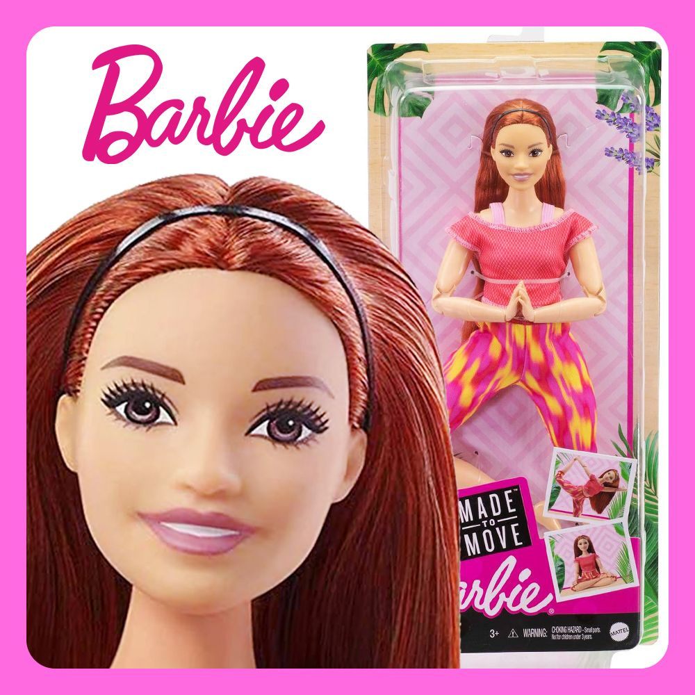 Barbie Mattel Кукла Барби Безграничные движения - Рыжая (Barbie Made to Move Doll Curvy 2021)  #1