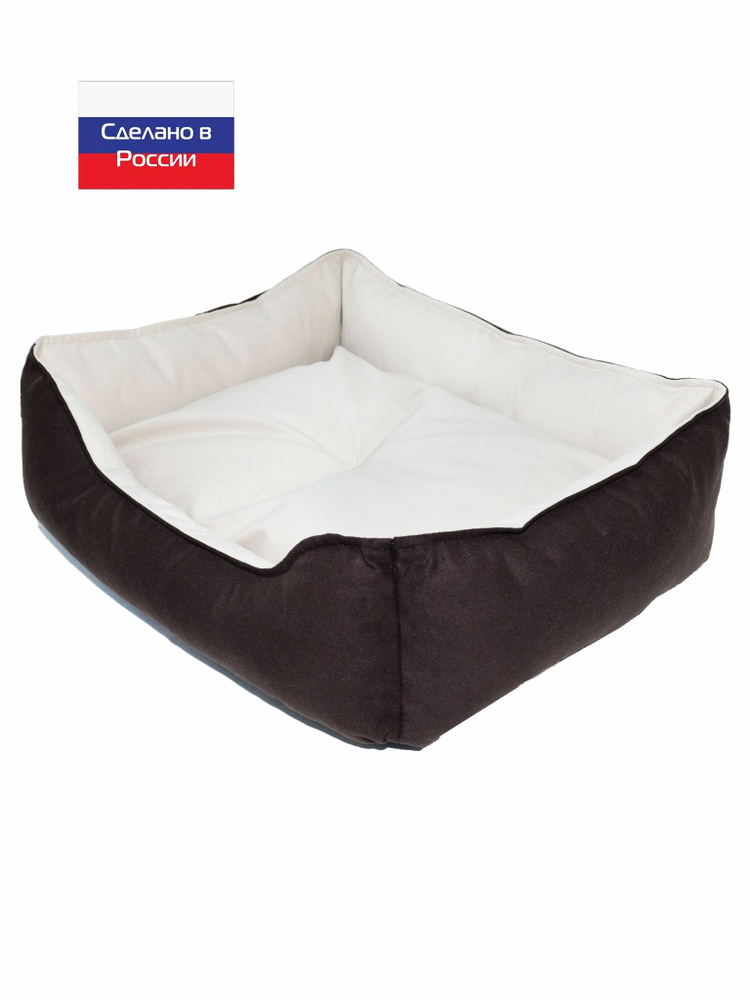 Лежанка для собак и кошек Pets Comfort (60x50см), цвет: шоколадно-бежевый  #1