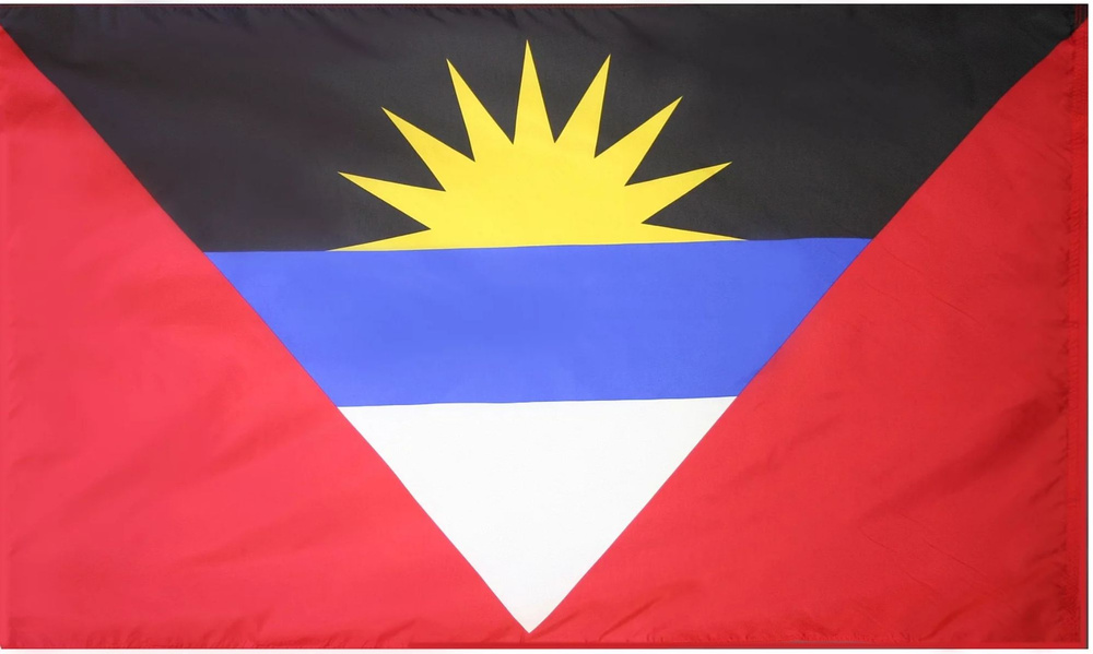 Двусторонний флаг Антигуа и Барбуда 40х60 см на лодку, катер или яхту с люверсами  #1