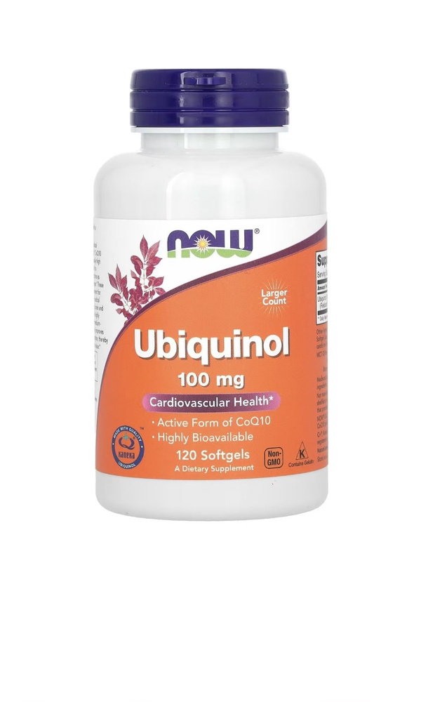 Убихонол NOW Ubiquinol 100 mg 120 капсул #1