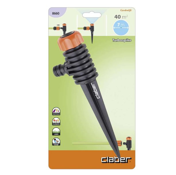 Дождеватель круговой 40м 7м с шипом эффект дождя TURBOSPIKE CLABER 86600000  #1