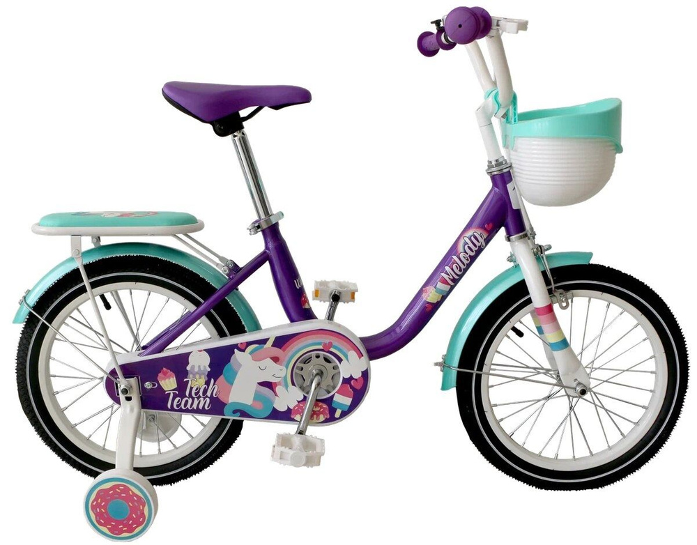 Велосипед TechTeam Melody 14" purple стальная рама #1