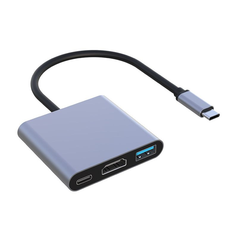 Портативный USB HUB 3 в 1 USB-C на 4K HDMI - USB 3.0 - Type-С для macbook #1