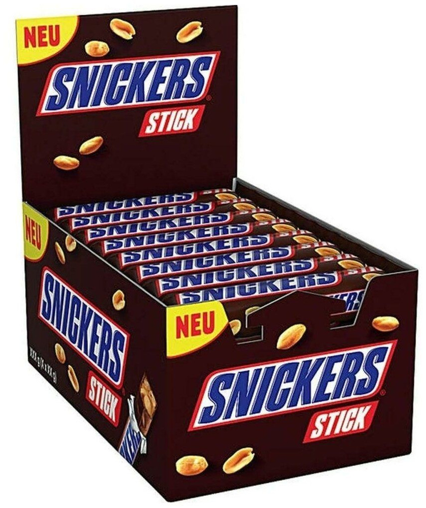 Шоколадный батончик 32 шт по 20 г в стиках Snickers Stick #1