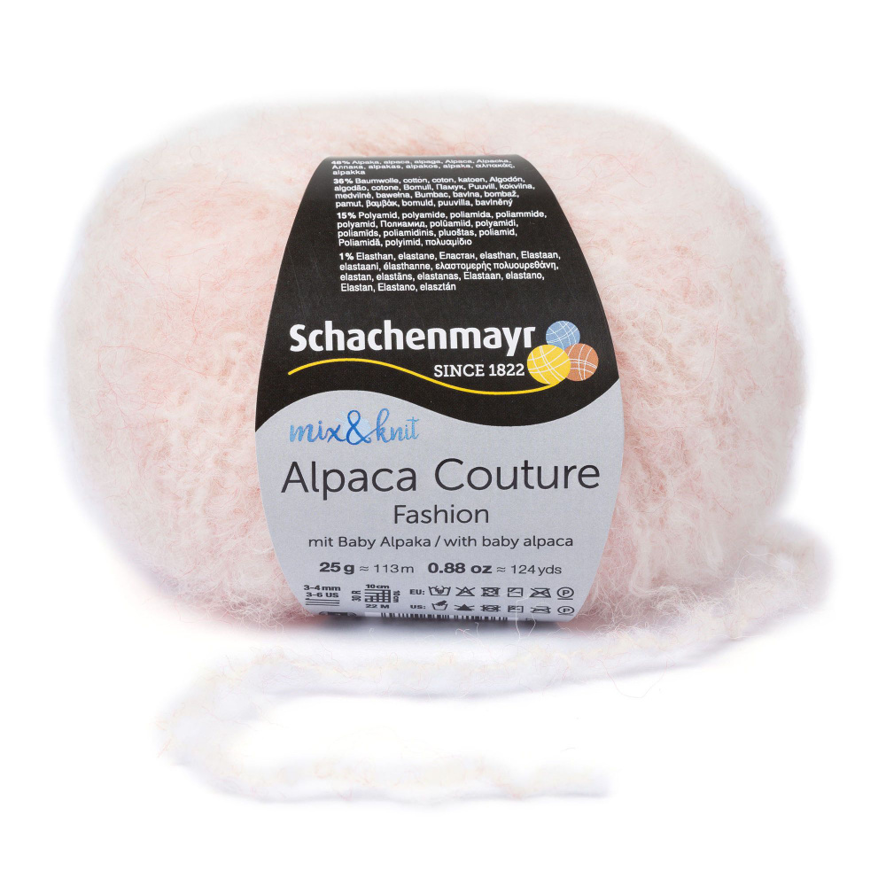 Пряжа для вязания Schachenmayr Alpaca Couture (00035 Ros ) 1 моток 25г/113м #1