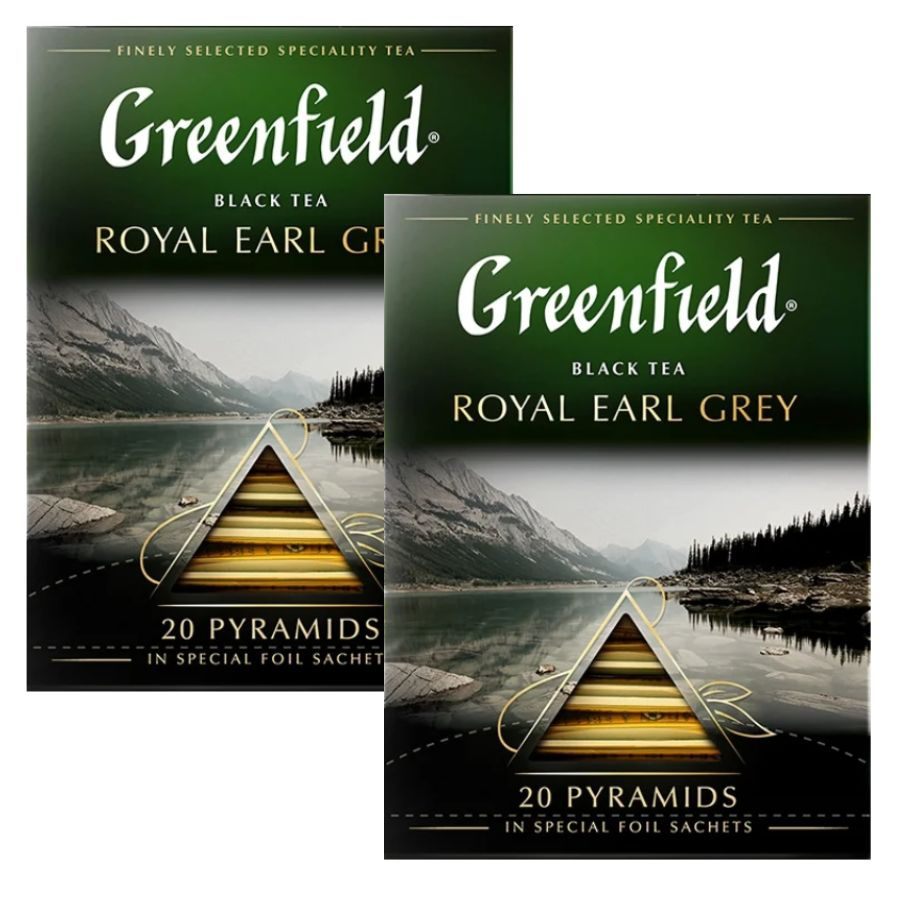 Чай черный в пирамидках Greenfield Royal Earl Grey 20 пакетиков 2 штуки  #1