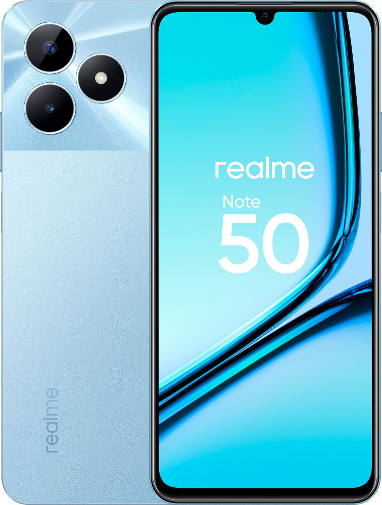 realme Смартфон Note 50 4/128Gb Sky Blue 4/128 ГБ, голубой #1