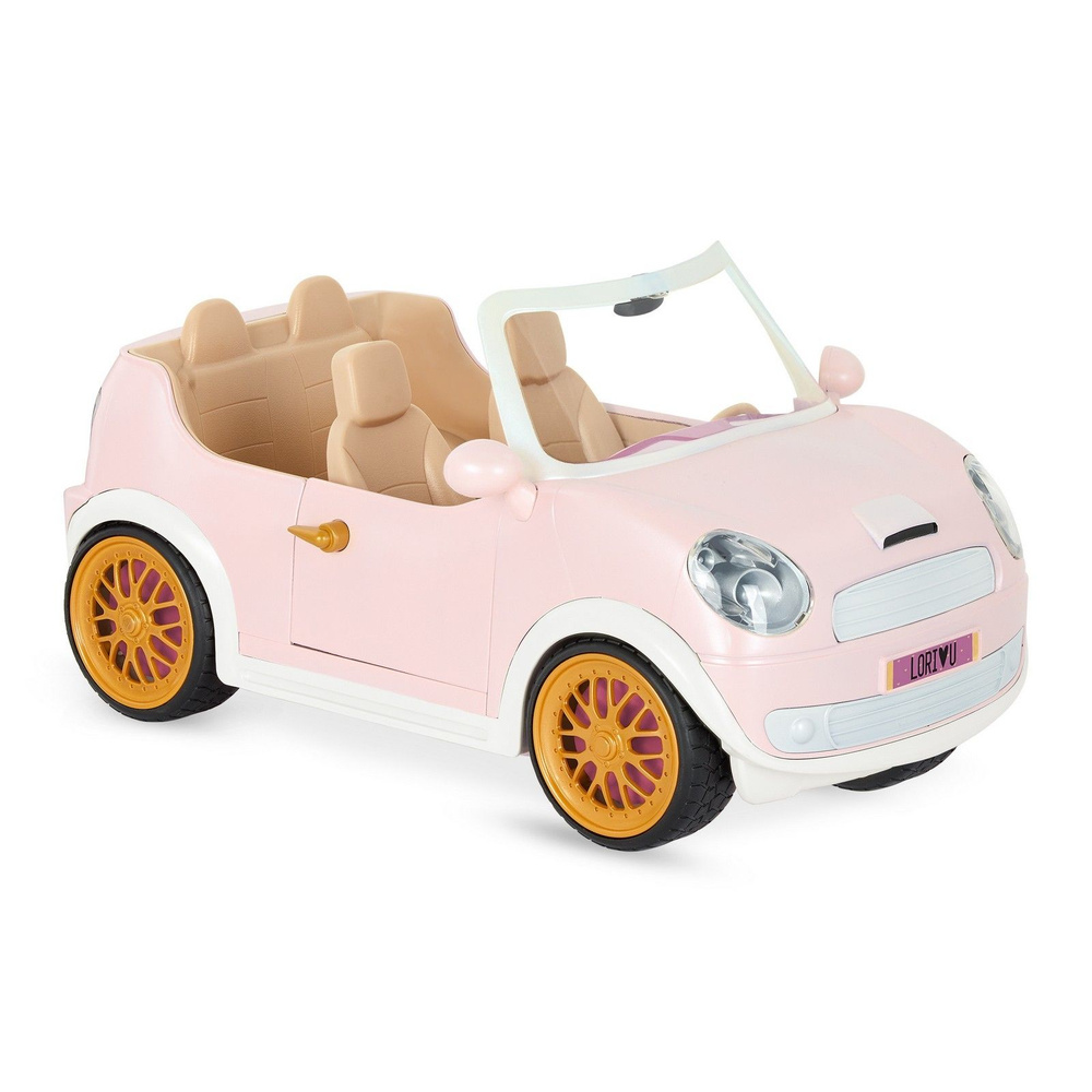 Машина-кабриолет для куклы с настоящим FM-радио Lori; светло-розовый  #1