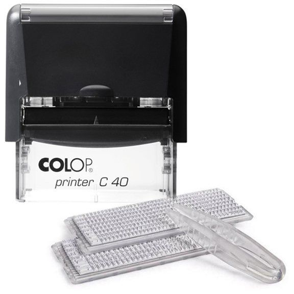 Colop Printer Compact 40-Set Автоматический самонаборный штамп, 2 кассы, С РАМКОЙ (штамп 59 х 23 мм, #1