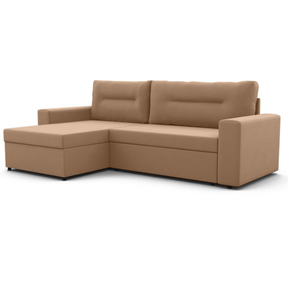 Угловой диван Скандинавия Левый ФОКУС- мебельная фабрика 228х148х86 см светло-коричневый  #1