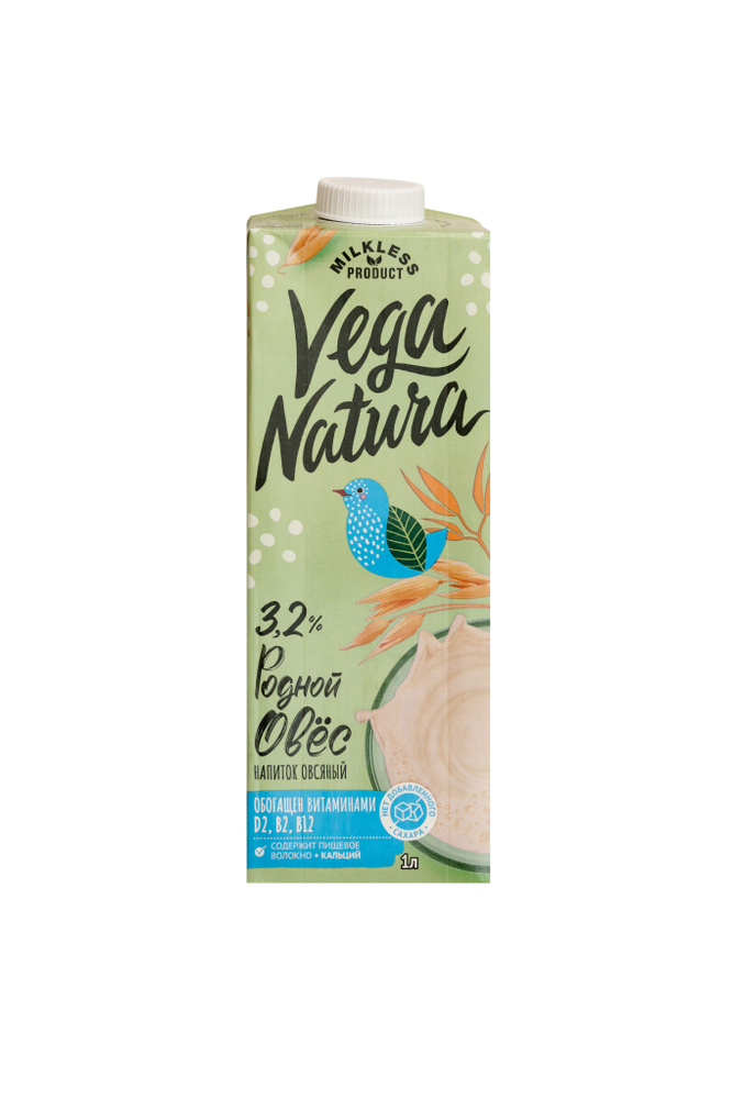 Напиток овсяный Родной овес Vega Natura мдж 3,2% 1 л #1