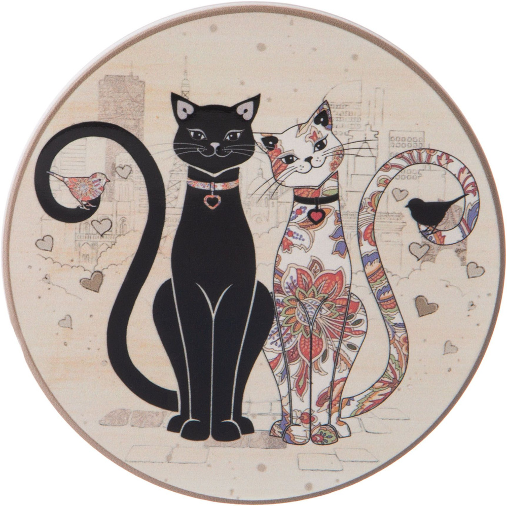 Подставка под горячее Agness "Парижские коты" 11 см #1