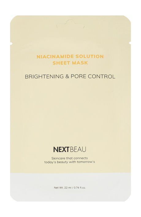 Выравнивающая тканевая маска с ниацинамидом Niacinamide Solution Sheet Mask Brightening & Pore Control, #1