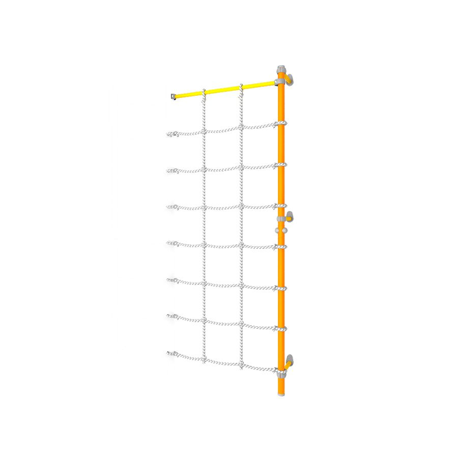 ROMANA Комплект стойка с канатным лазом пристенная ДСКМ-1С-8.18-45 оранжевый  #1