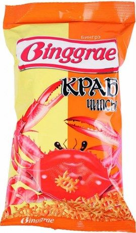 Чипсы Binggrae крабовые, 80г #1